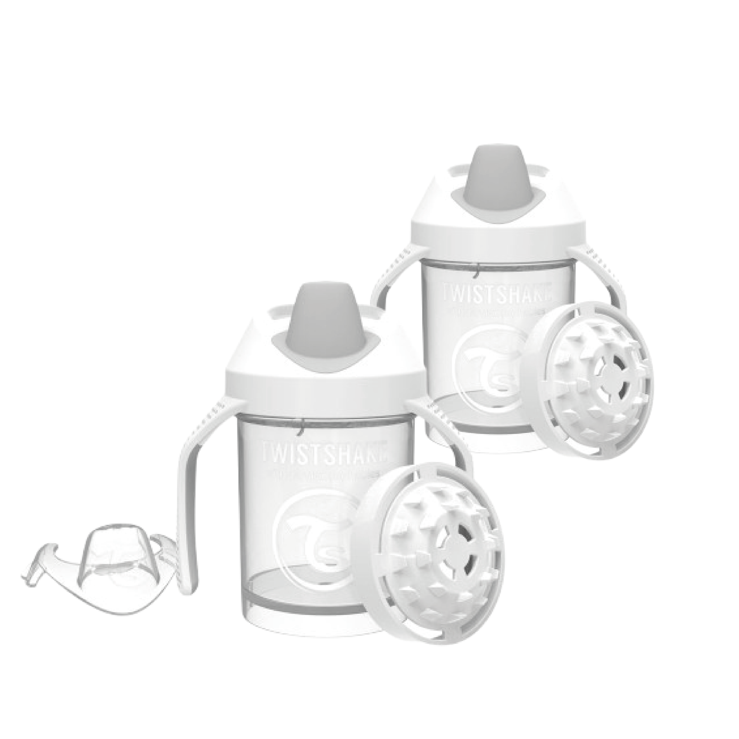 2 x 1 Vaso Mini Cup en Rosa y Blanco