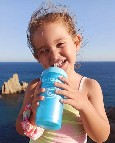 Vaso con Pitillo Twistshake Straw Cup 12oz