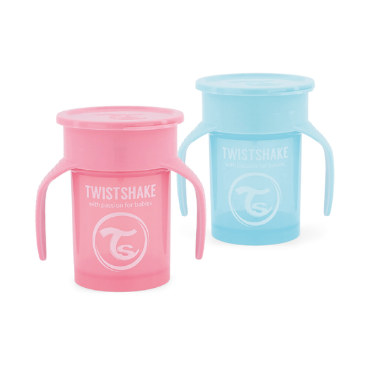 2 x 1 Vaso 360° en Rosa & Celeste