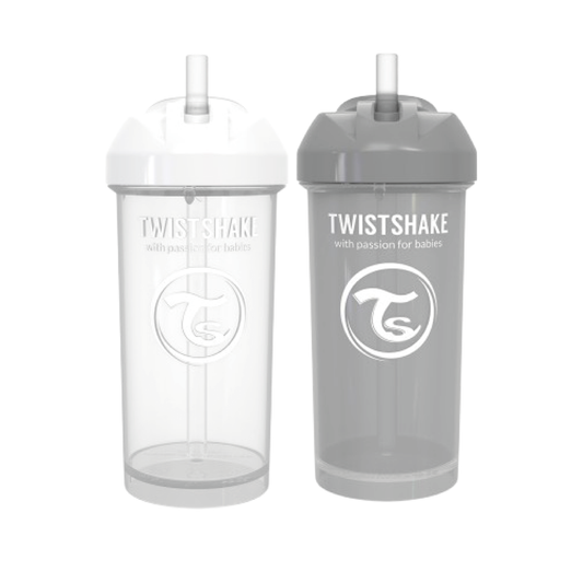 2 x 1 Vaso Pitillo en Blanco & Gris